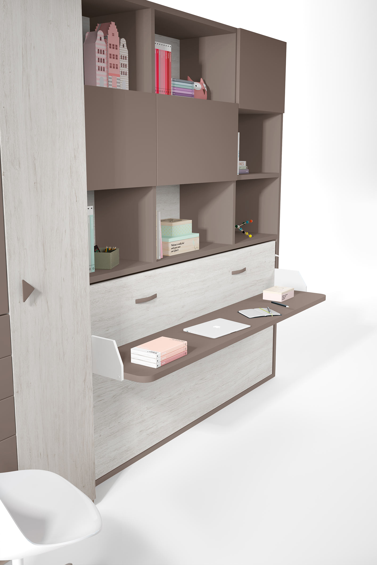 Space Deskbed The London Wallbed Company, Bookcase With Fold Down Desk Uk