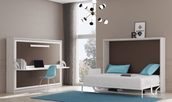 Inspiration Horizontal bed with study table